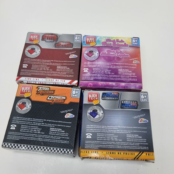 New Block Tech Figurines Lot of 4 - Fire, Police, Turbo Racers, Best Friends - Picture 6 of 16